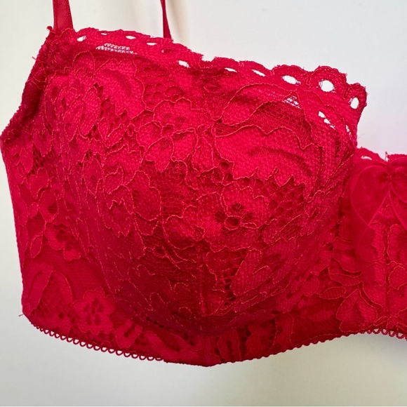 NWT Red Lace b.tempt’d by WACOAL Bra, 34C - Picture 4 of 9